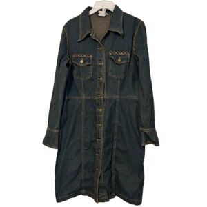 Elegant Dark Blue Denim Jacket